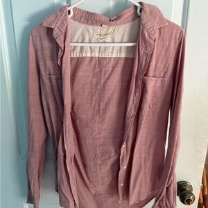 Madewell Two-Tone Pink and Cream Shirt